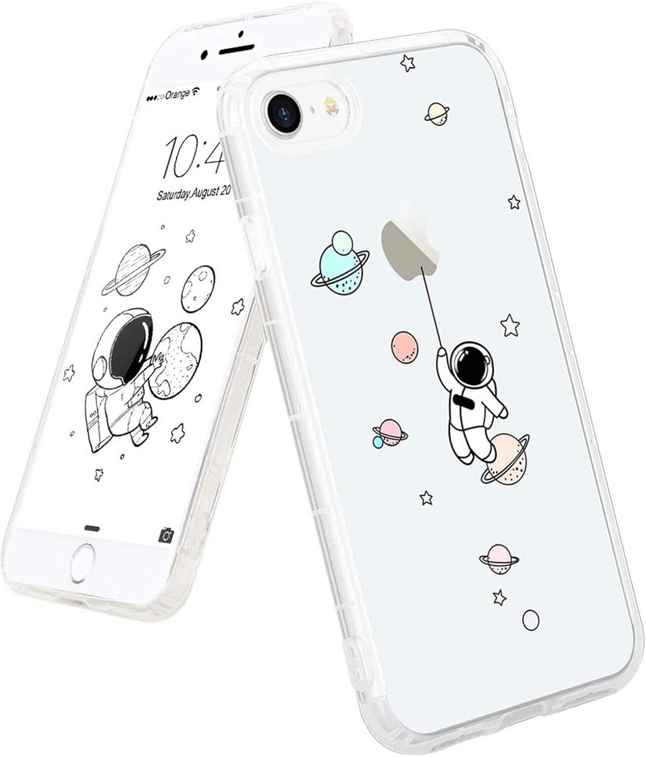 Buy Pepmune For Iphone Se Cute Case Silicone Clear Space Planet Astronaut Design Slim Bumper Men Girls Kids Cool Shockproof Soft Back Protective Cover For Apple Iphone Se Phone Cases